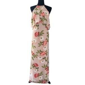 Show Me yYou Mum Floral Halter Aimee Ruffle
Maxi Dress Size S